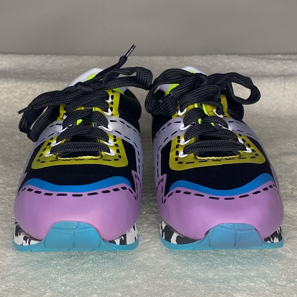 Jimmy Choo Multicolor Graphic Print Nylon Sneakers (EUR 41.5 / US 8.5) - Picture 2 of 9